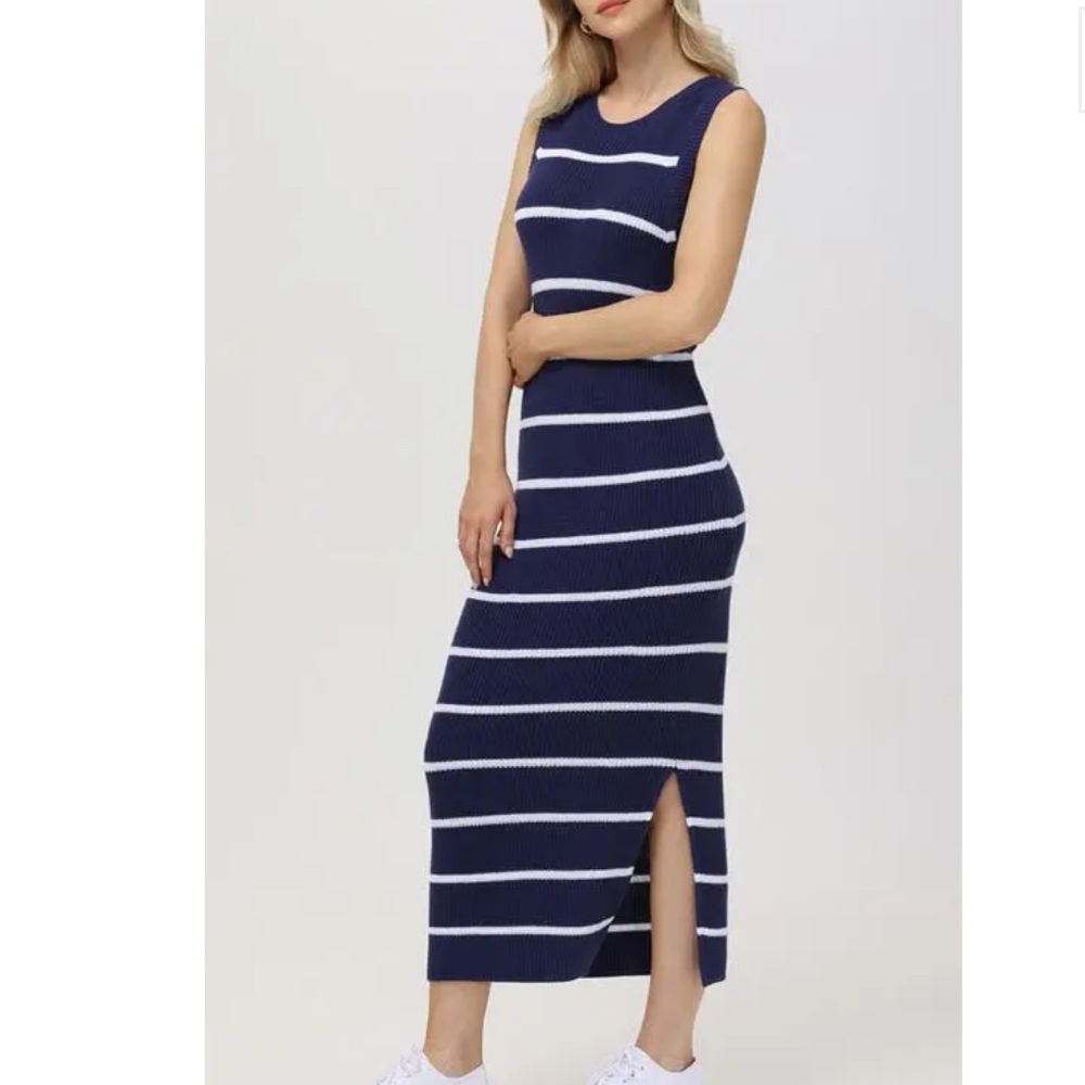 525 cotton stripe dress small